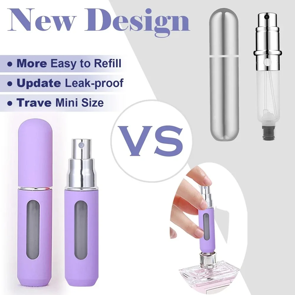 5ml Mini Perfume Atomizer Candy Color Spray Bottle Spray Bottling Dispenser Portable Refillable Spray Bottle Cosmetic Bottle