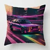 Modern Simple Car Illustration Pillow Cover Bedroom Cafe Decoration Applicable Car Cushion Cover 40x40cm 45x45cm 6