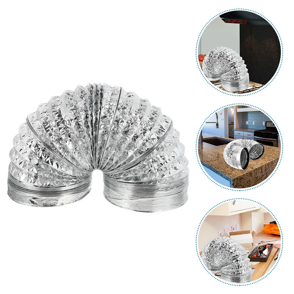 

Flexible Air Duct Pipe Aluminum Foil Ducting Vent Pipe Kitchen Accessory