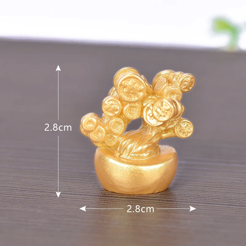 Gold Ingot Auspicious Decoration Fortune Tree Decoration Gold Ingot Tree Desktop Decoration Home Office Decoration