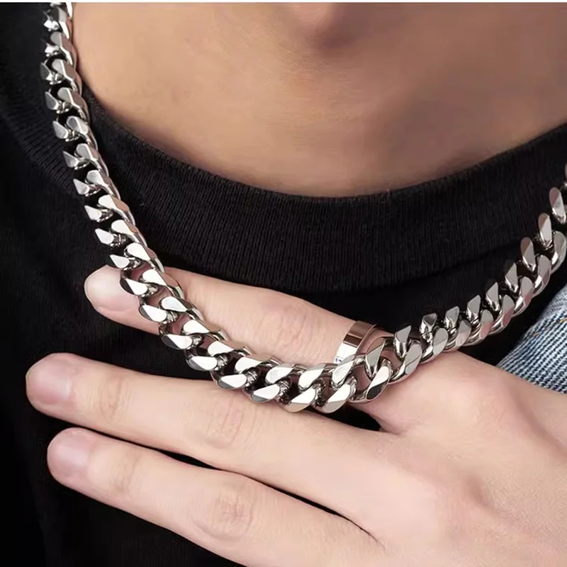 3 5 Stainless Steel Cuban Link Chain Classic Punk