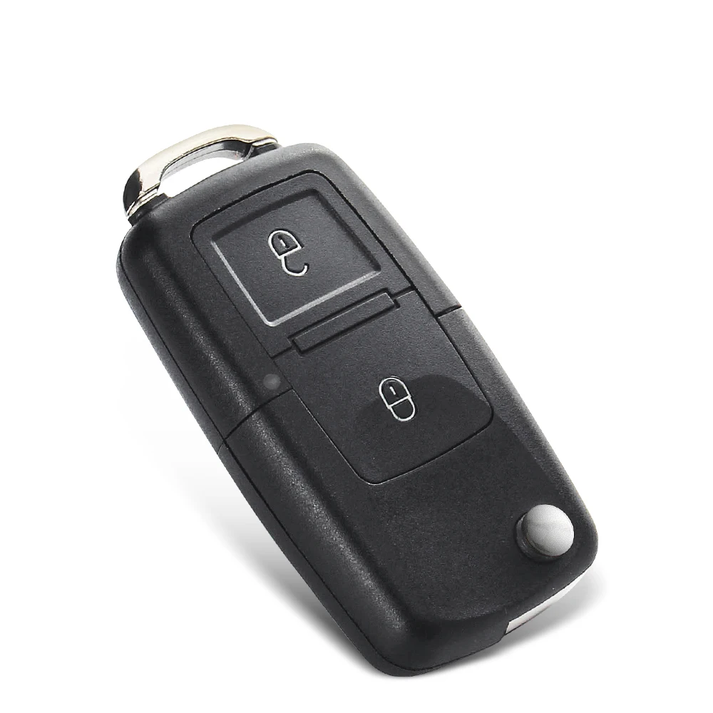 KEYYOU 10pcs 2/3BNT 원격 플립 접이식 자동차 키 쉘 케이스 VW 폭스 바겐 골프 4 5 Passat B5 B6 폴로 Touran Jetta Seat Skoda