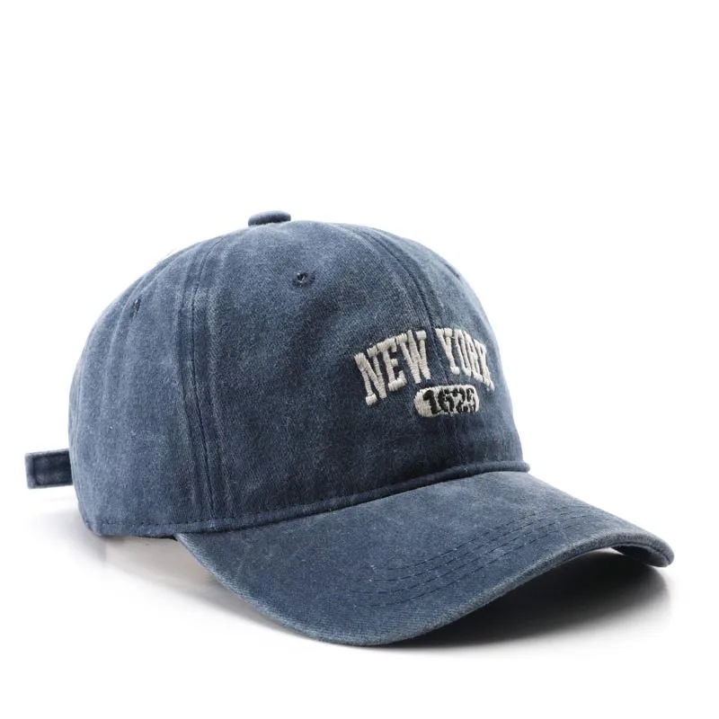 Retro NEW YORK Haftowany kapelusz Snapback dla mężczyzn Kobiety Vintage Sprane czapki z daszkiem Wiosna Jesień Wypoczynek Regulowane miękkie czapki z daszkiem