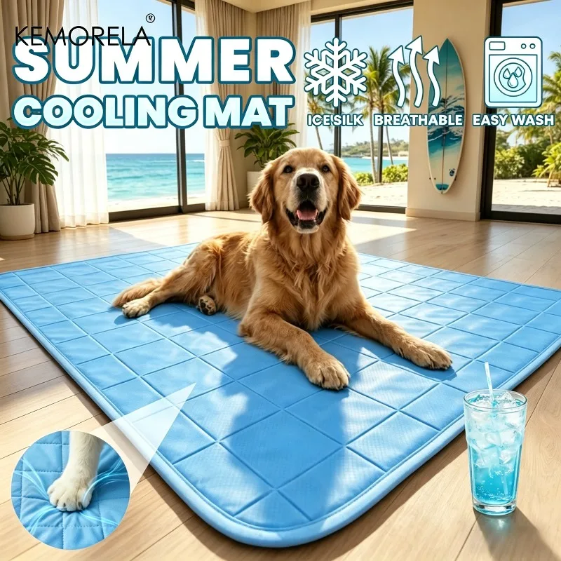 KEMORELA 2026 Ice-Cool Upgrade Summer Pet Cooling Pad Dog Bed Breathable Mesh Bed for Dog Houses for Small Medium And Large Pets