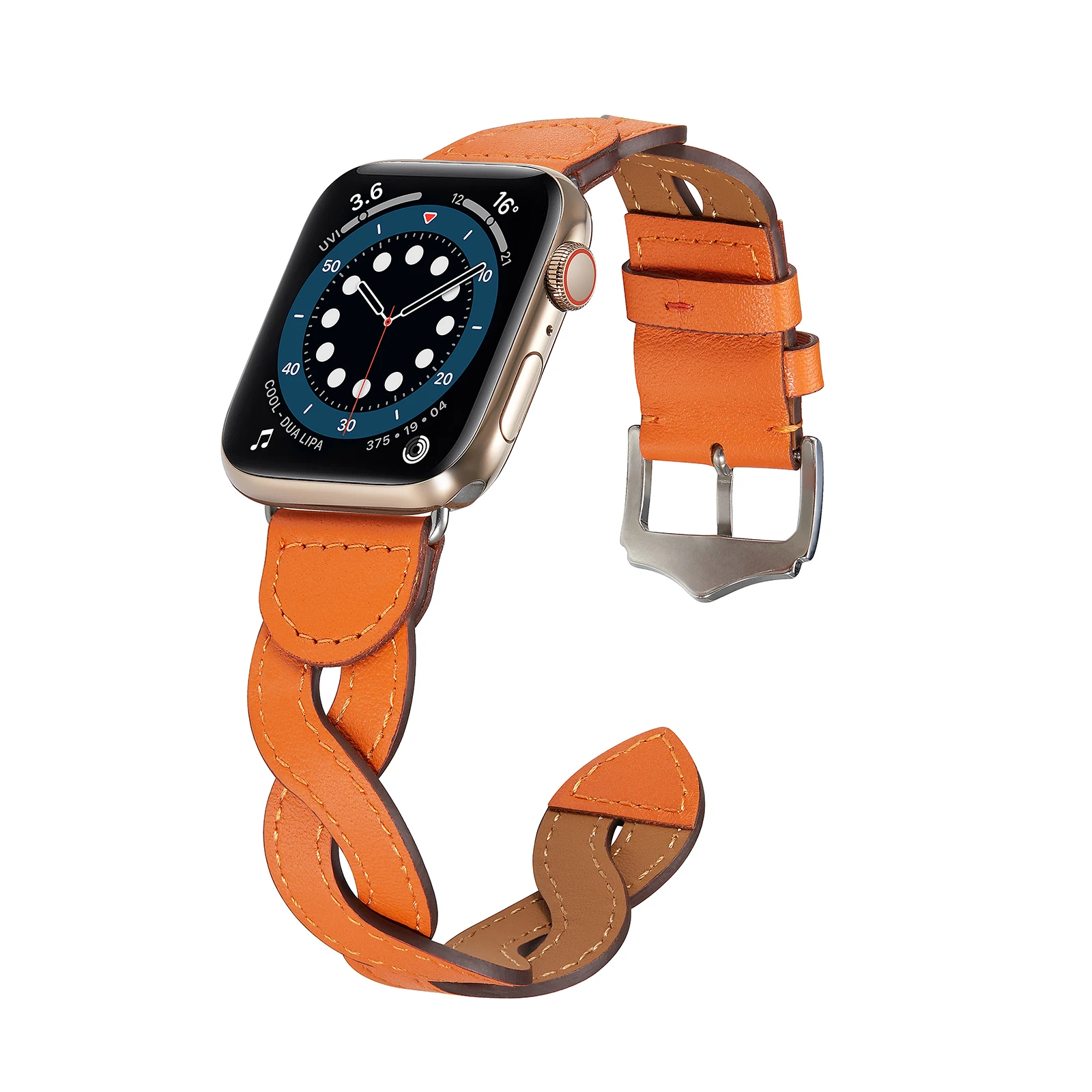 Leather Strap for Apple Watch 49mm 45mm 41mm 44mm 42mm 40mm 38mm Braided Bracelet Wristband for iWatch Series Ultra 8 7 6 5 4 SE