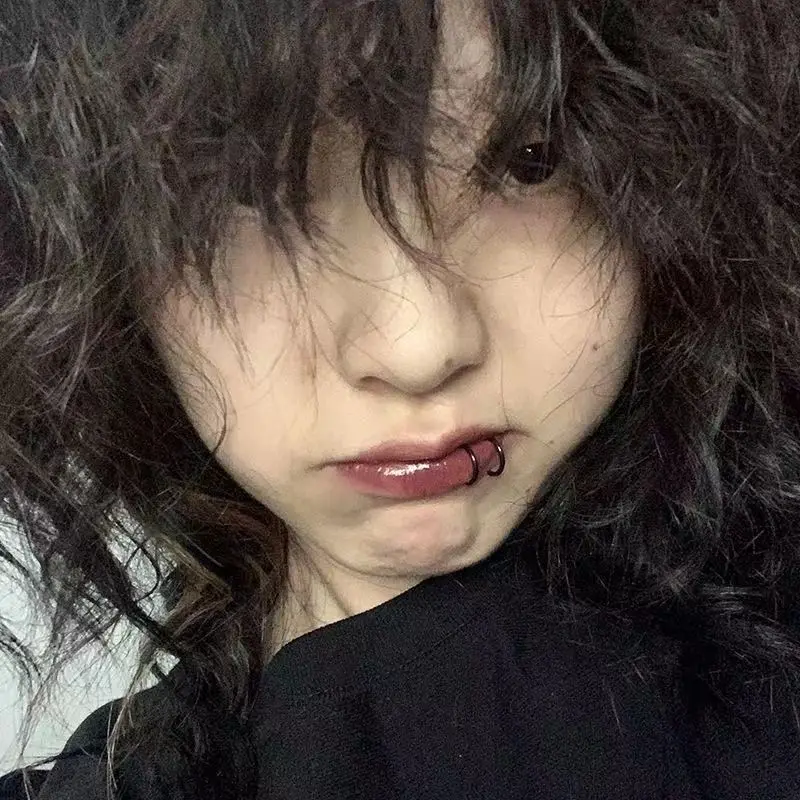 여성용 입술 반지 의료용 티타늄 스틸 코 링, 페이크 코
