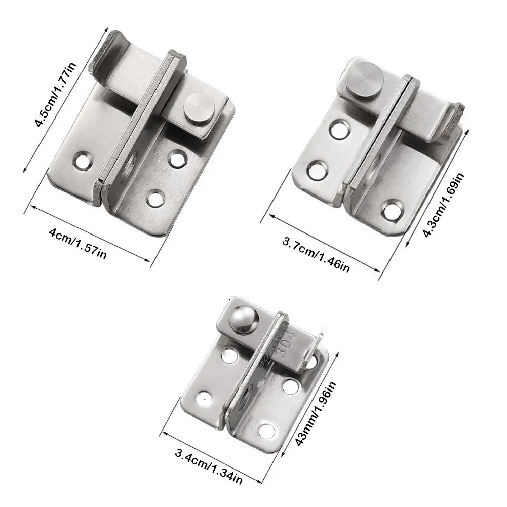 Stainless Steel Punching Wardrobe Security Door Gate Bolt Latch Lock Bracket Hasp Furniture Door Bolts Hardware Lock door latch sliding door latch door handle lock door lock latch toggle latch clamp cabinet locks