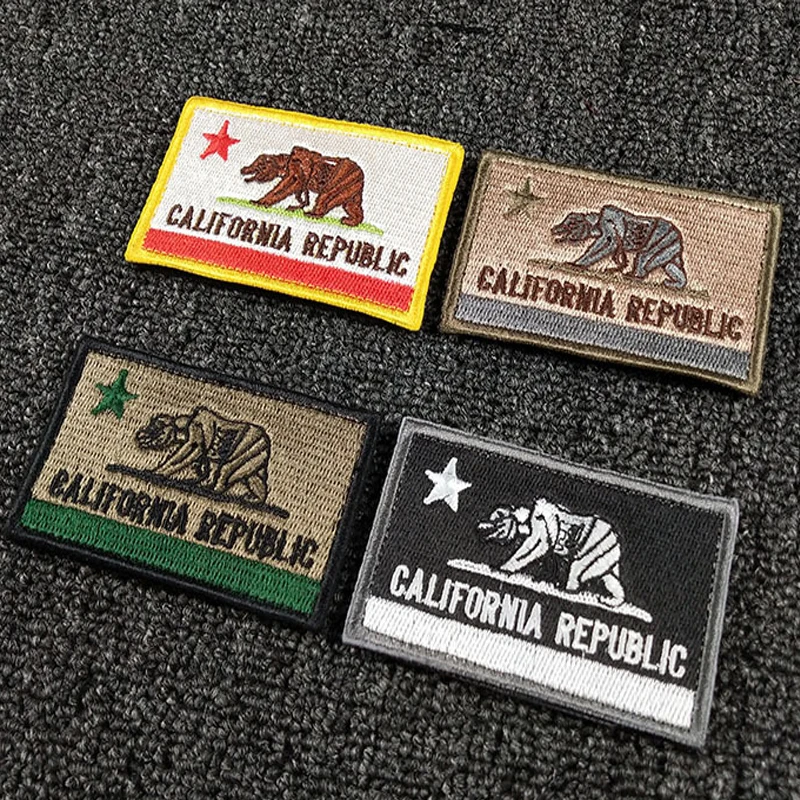 Патч с вышивкой в виде флага США, блестящий значок, тактические военные нашивки, армейское украшение для рюкзака