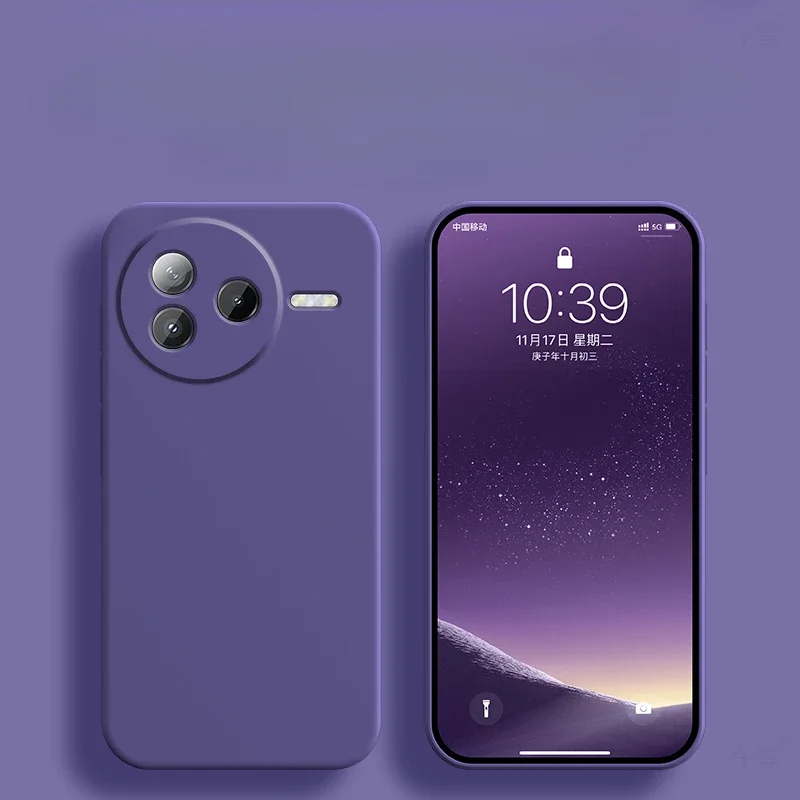 Liquid Silicone Matte Back Case with Candy Color and Camera Lens Protection