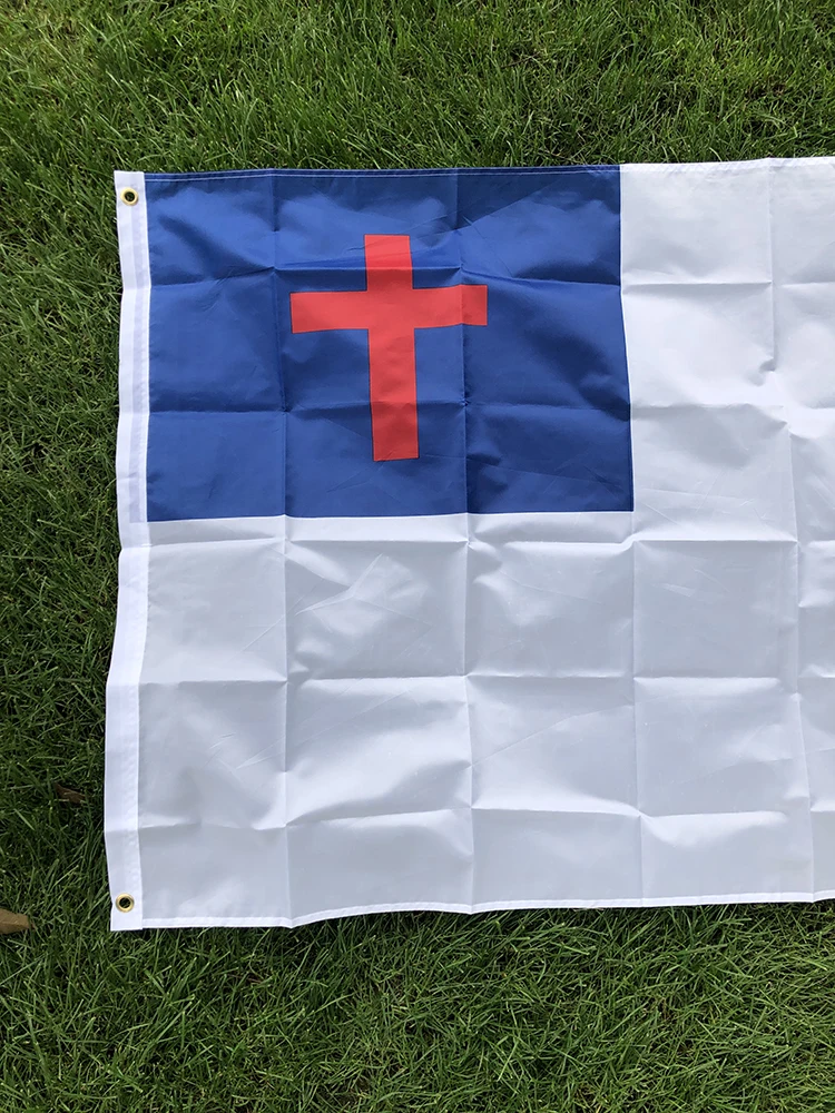 SKY FLAG Christliche Flagge 90x150cm Religiöse Jesus Christus Flagge Christentum Kreuz Banner Kirchen-Wimpel – Detail 5