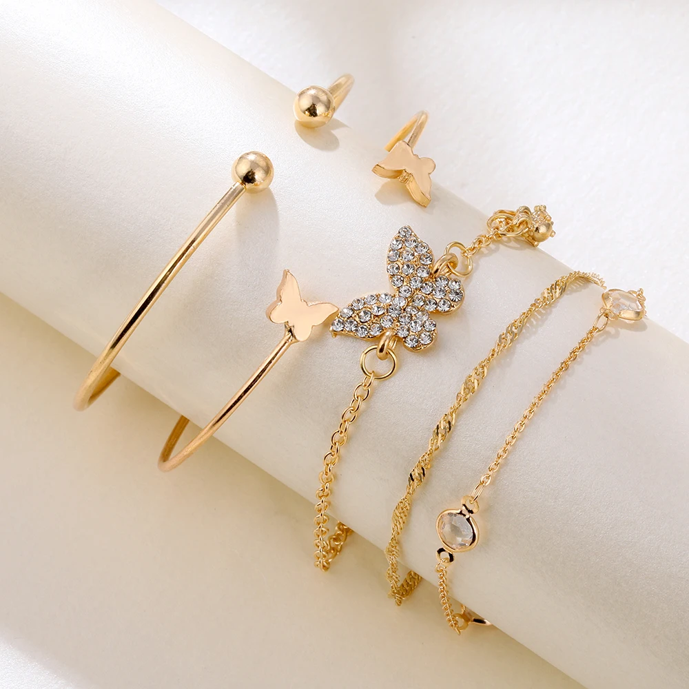 Diamond Flower & Gold Bracelet – Phoenix Roze