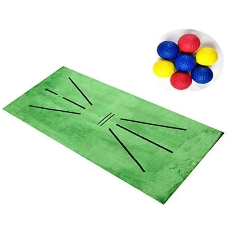 

Portable Golf Swing Mat Hitting Batting Direction Mark Trace Indoor Home Golf Practice Training Mat Golf Ball Marker