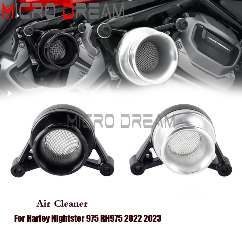 

Motorcycle Air Filter Cleaner Intake Induction Kit 2.5" Spun Aluminum Velocity Stack For Harley Nightster 975 RH975 2022 2023