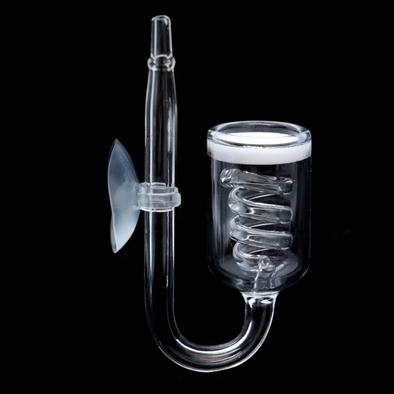 CO2 Diffuser Aquarium Glass Spiral Carbon Dioxide Atomizer Diffuser With Suction Cup For Aquarium Fish Tank Accessories 2