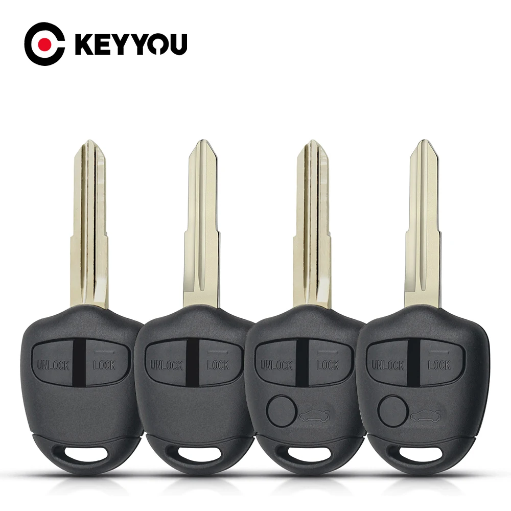 

KEYYOU 10PCS 2/3 Buttons Car Key Case For Mitsubishi Pajero Sport Outlander Grandis ASX MIT11/MIT8 Blade