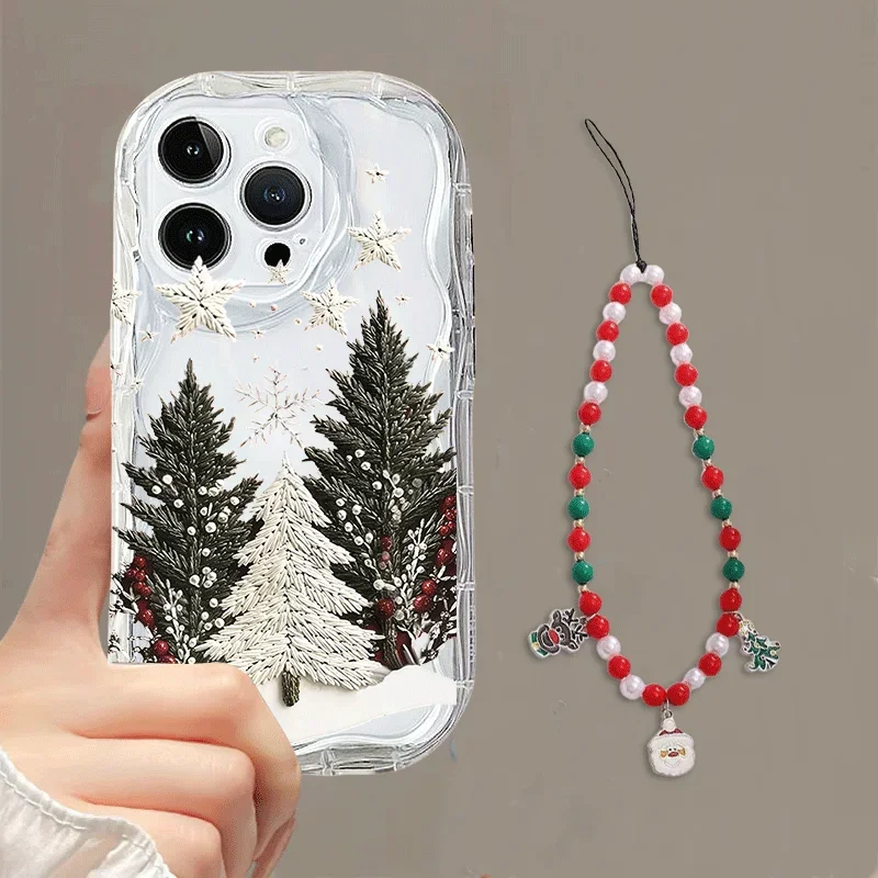 Festive Christmas Charm Lanyard Phone Case