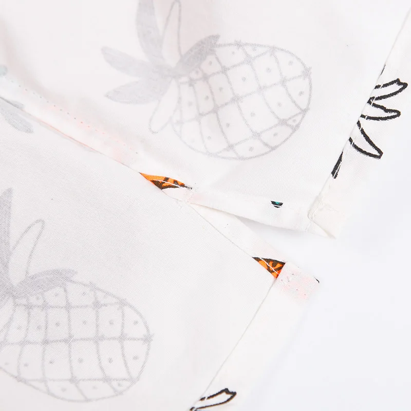 Pure Cotton Panties Orange Pineapple For Men And Women Pattern Comfortable Breathable Shorts For Home Leisure