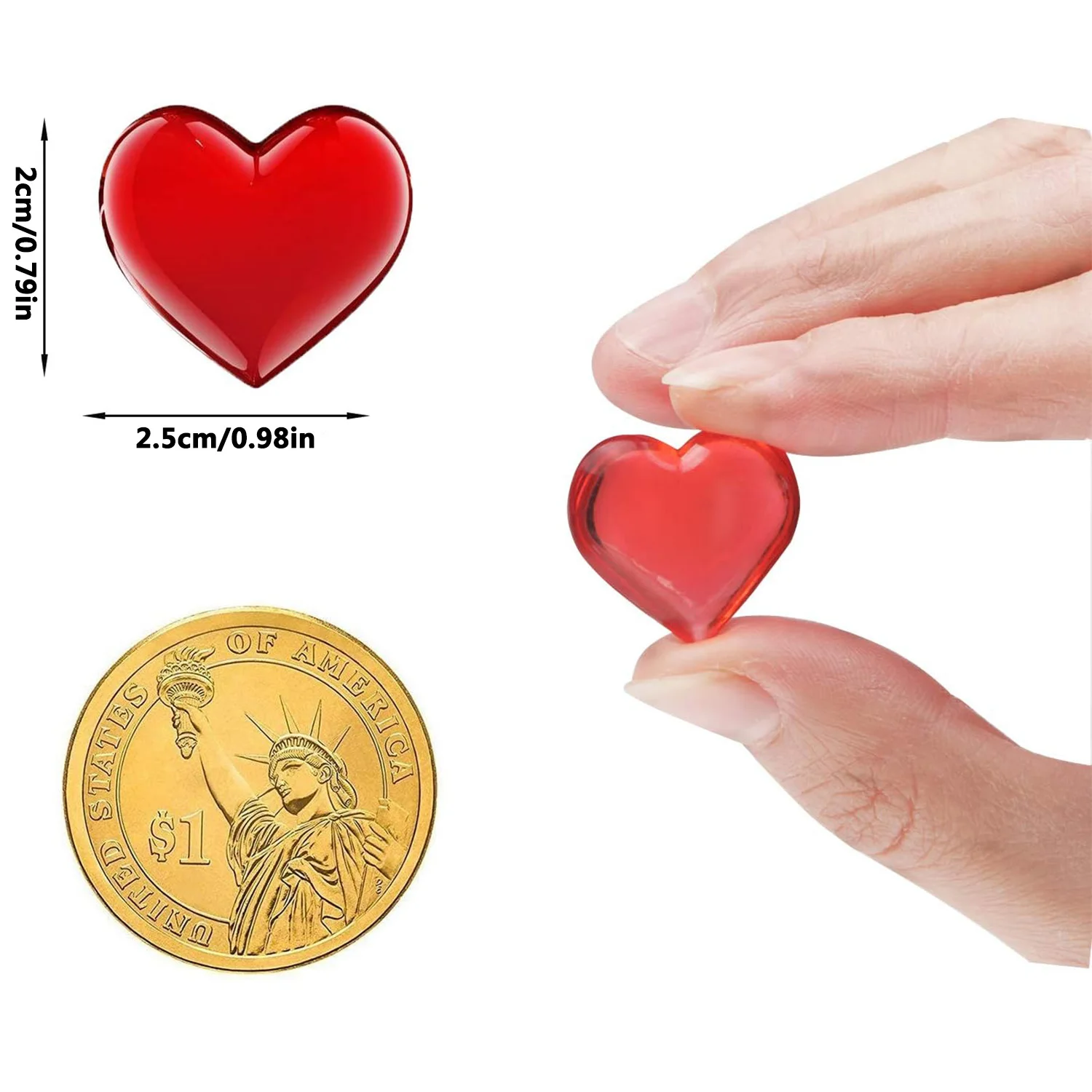 100 Stück rote Acryl-Herzen-Kugeln zum Valentinstag, Valentinstag-Kristalle, Liebesherzen für Tischdekoration, schöner Vasen-Glasfüller – Detail 23