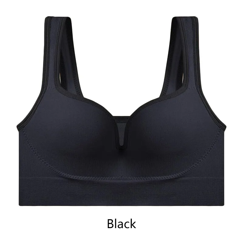 Women Seamless 3D Bra Camisole Underwear M L XL Black Ventilate
