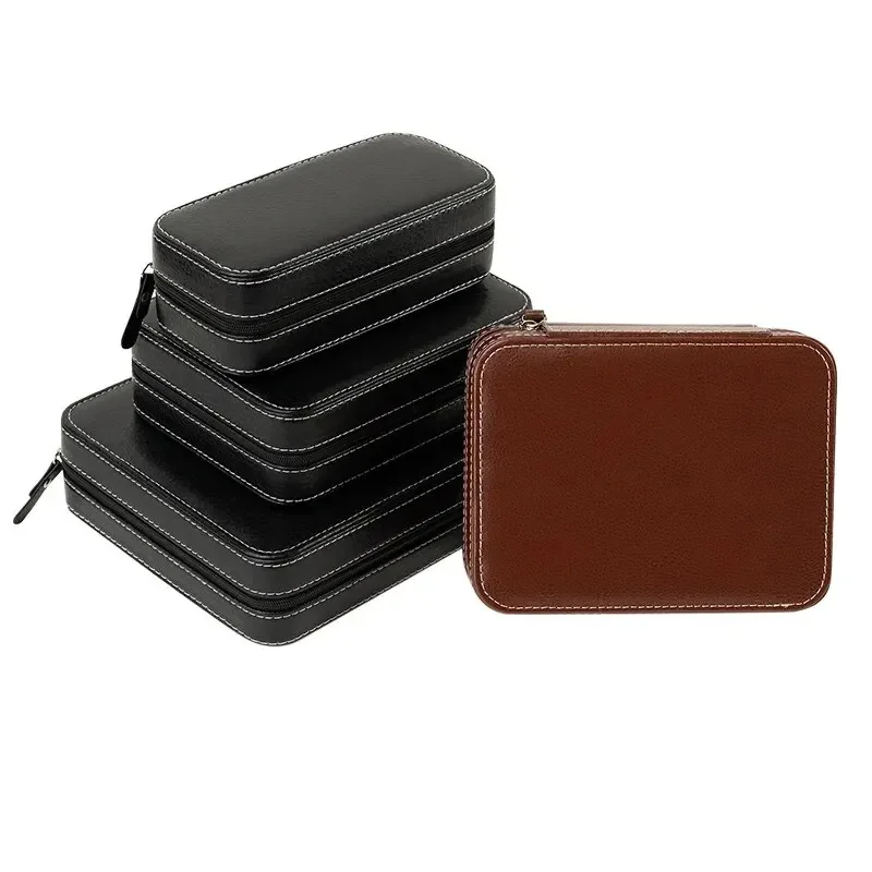New Travel Dustproof Embedded Watch Box Zipper Portable PU Leather Storage Case Watch Display Box For Trips And Gift Storage Bag watch storage box watch storage bag watch storage pouch