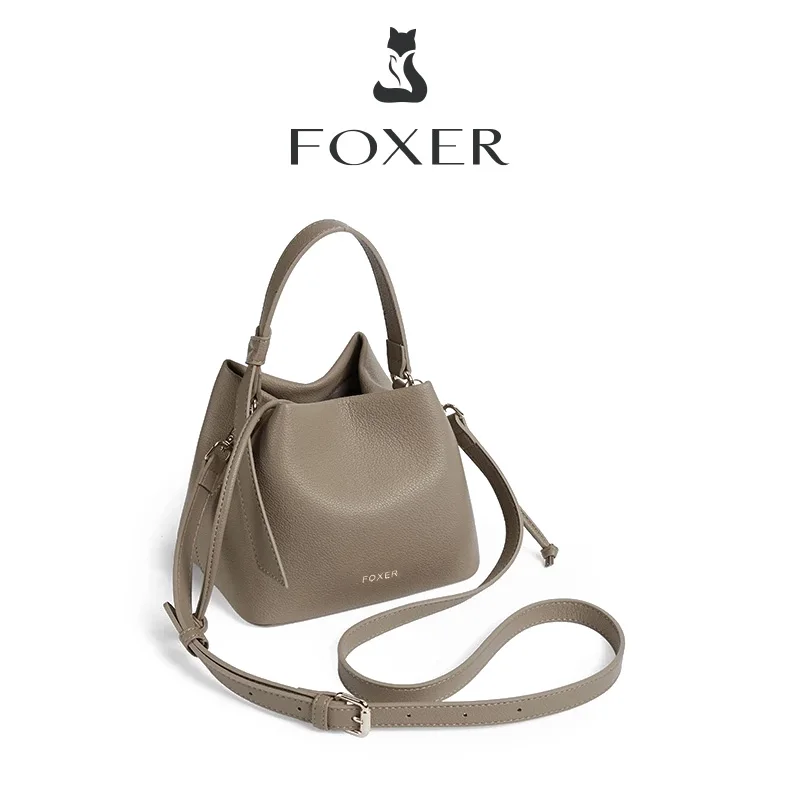 FOXER Brand Women's Top-handle Bucket Bag  2026 New Trendy Hot Selling Fashion Versatile Female Shoulder Crossbody Bag Purse 6