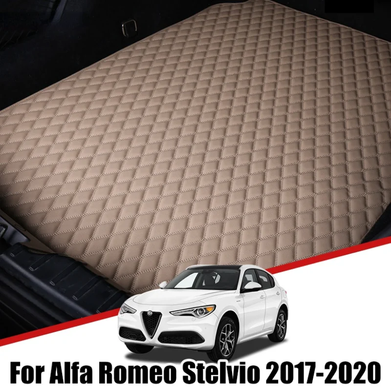 

Custom Car Trunk Leather Mats For Alfa Romeo Stelvio 2017 2018-2020 Waterproof Non-Slip Liner Tray Cargo Accessories Accessories