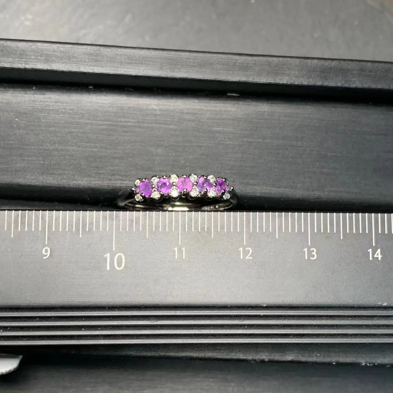 Natural Amethyst Ring Stone Female Handmade Rings Jewelry for Women Gift Purple Flower