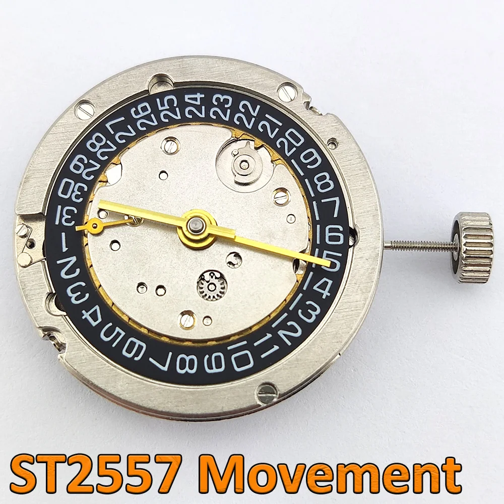Seagull ST2557 무브먼트 자동 기계식 무브먼트 GMT 블랙 데이트휠 자..