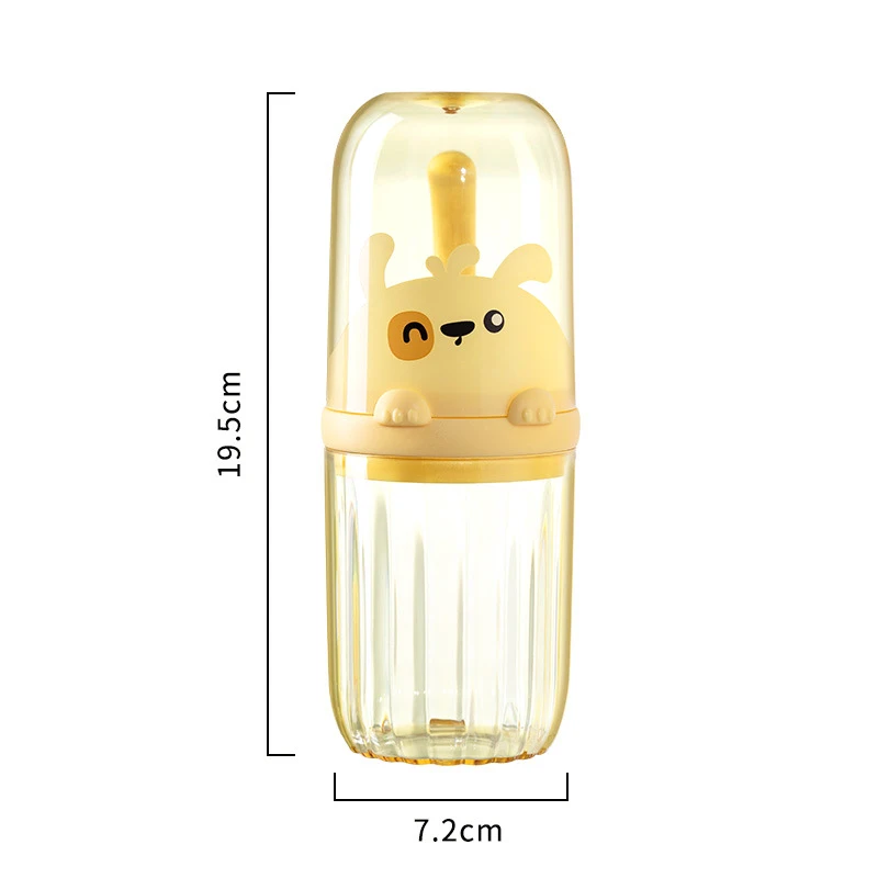 Portable Travel Toothbrush Set For Children With Storage Cup_voghion.com