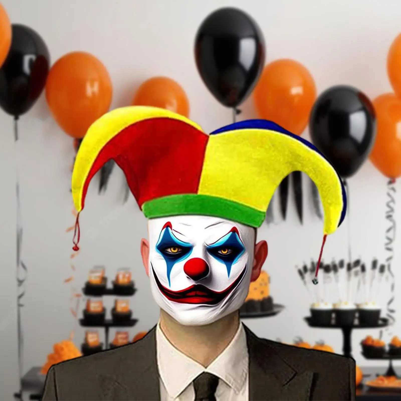 Clown Hat Multicolor Funny Women Men Mardi Gras Party Hat for Halloween Masquerade Fancy Dress Party Clown Costume Cosplay Clown Hat Multicolor Funny Women Men Mardi Gras Party Hat for Halloween Masquerade Fancy Dress Party Clown Costume Cosplay