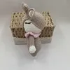Crochet Baby Handmade Deer Elk Set Rattle Teething Ring Plush Toys Sleeping Dolls Shower Gifts 4