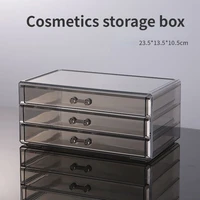Drawer Acrylic Clear Makeup Storage Organizer Large Cosmetic Display Case Stackable Drawers Dresser for Skin Care Makeup Storage 2