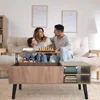 Lift Top Coffee Table with Hidden Compartment - Modern Living Room Dining Table with Rising Tabletop Lifttop Desk for Apartment 4