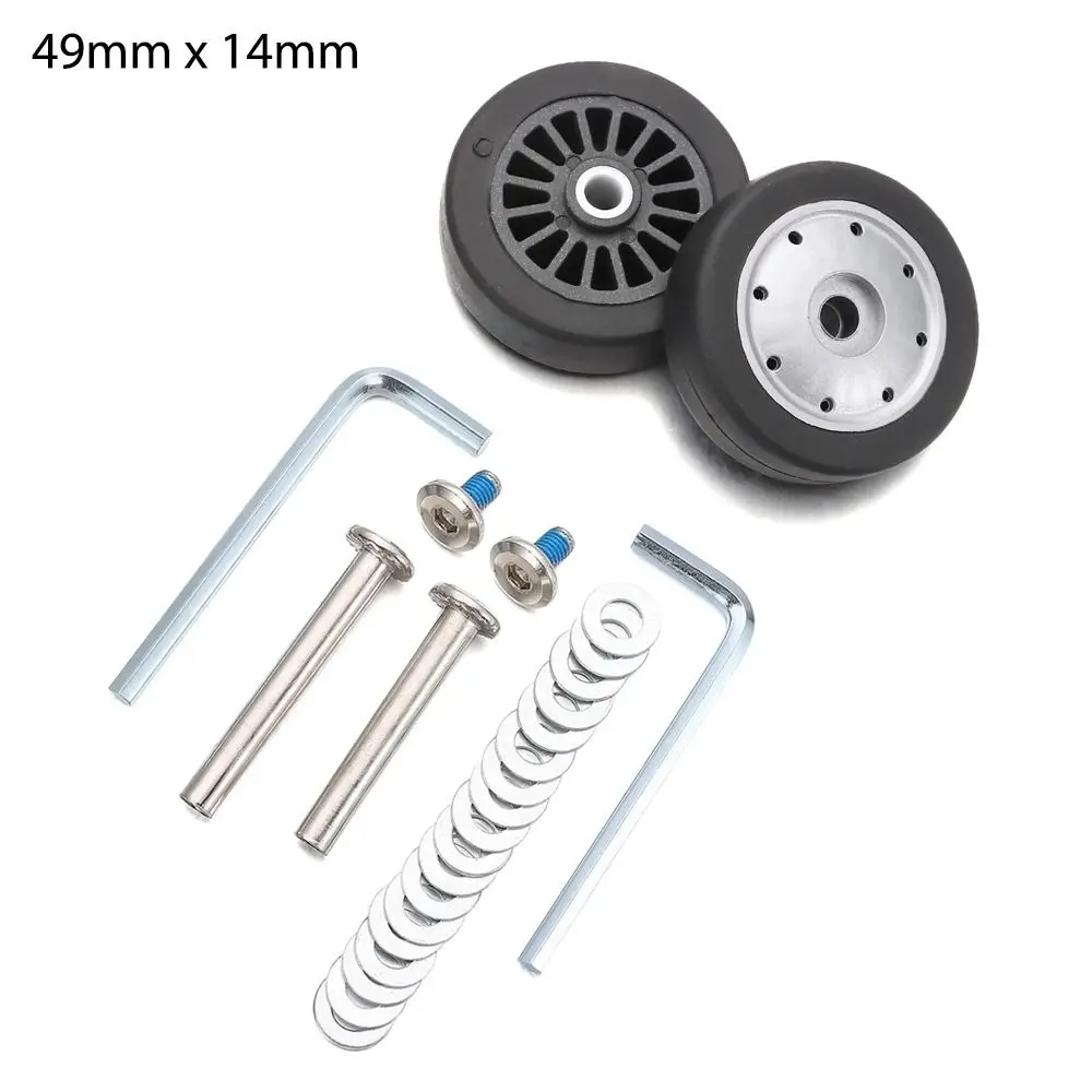 Silent Travel Luggage Wheels Repair Kit with Screws - Spare Parts