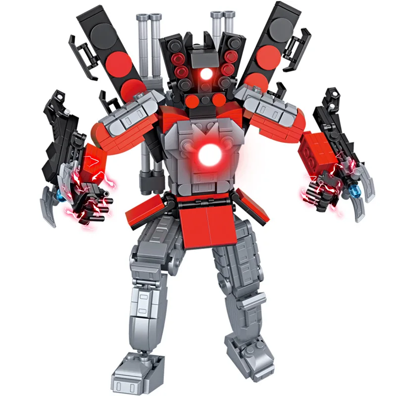 

2024 новый продукт сезон 4 Skibidi унитаз Броня аудио King Mecha робот Обучающие DIY строительные блоки модели игрушки подарок для детей