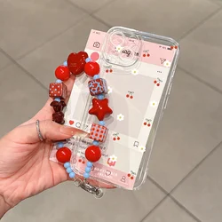 Red Cherry Chain Soft Clear Phone Case for Y36 4G(Y27S) (S23257)