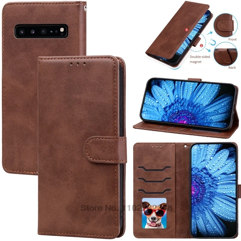 Deluxe Leather Flip Wallet Phone Case with Magnetic Closure