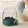 Retro Turntable Wireless Bluetooth-compatible Speaker Mini Portable Player Gift Card Desktop Record Ornaments Turntable Speaker 3