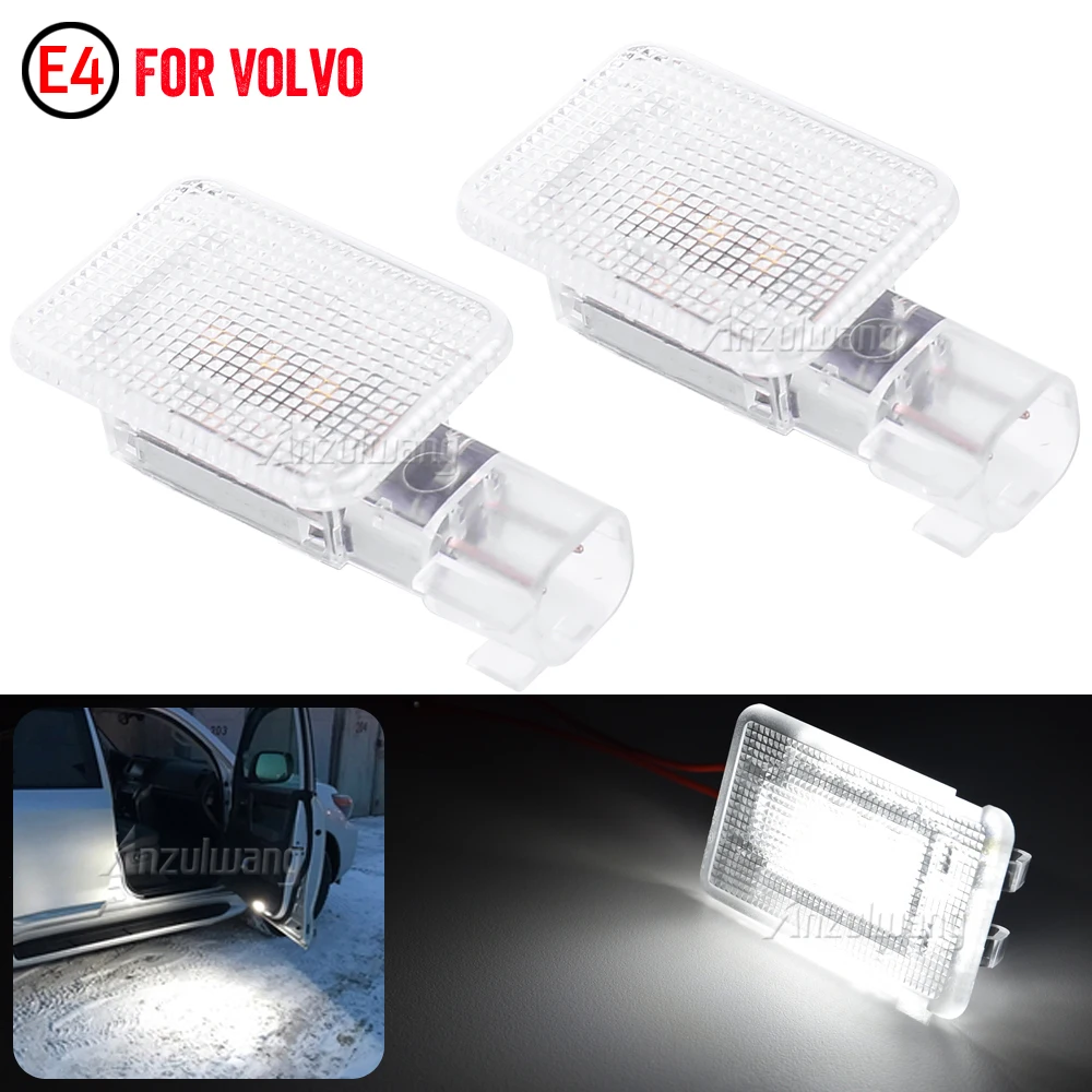 

2x White Led Footwell Glove Box Compartment Lamps For Volvo S60 V60 XC60 C30 C70 V50 S40 30722729 2459993 1286346
