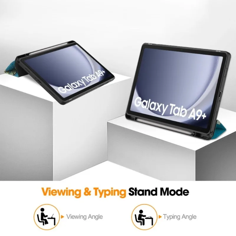 Magnetic Folding PU Stand Case with Soft TPU Back Cover