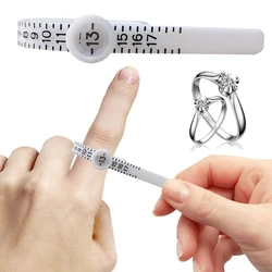 Ring Sizer Measure With Magnifier Finger Gauge Genuine Tester Finger Coil Ring Sizing Tool UK/US/EU/JP Size Measure Ring Sizer