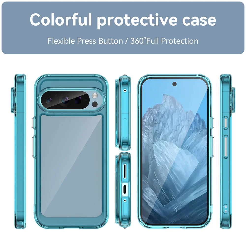 Fashion Transparent Acrylic Shockproof Thin Case - Colorful Hard Clear Cover