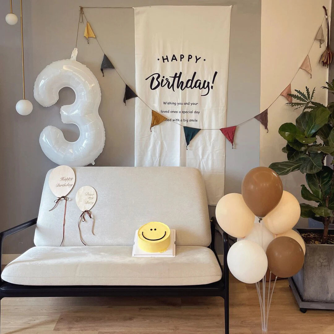Happy Birthday Background Tapestry Ins Simple Forest Japanese Backdrop Decorative Hanging Cloth Home Party Scene Photo Prop tapestry decor