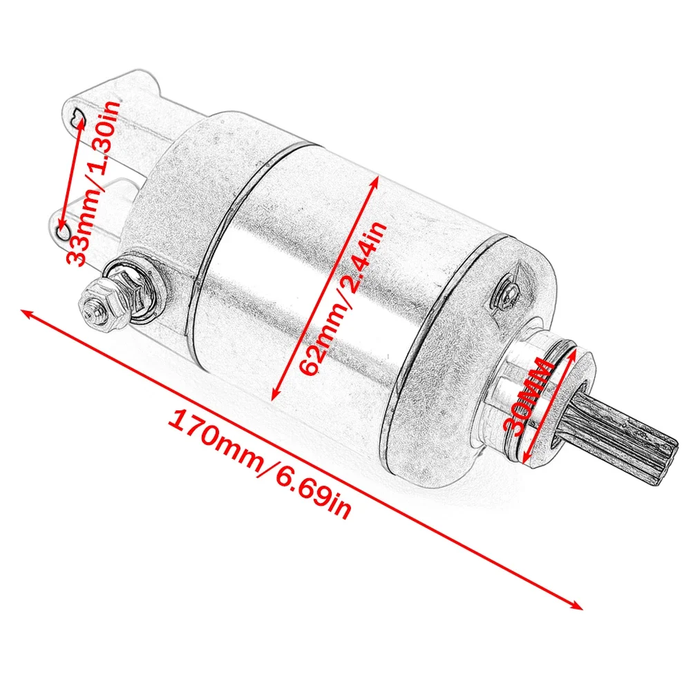 Motorcycle Starter Motor For Yamaha YZF-R6 R6 R6R R6 RaceBase R6S FZ6-N FZ6 NA FZ6 NAHG FZ6-SA2 NHGY FZ6-S2 NS 5EB-81890-00