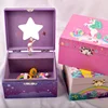 Music Jewelry Box Storage Box Spinning Unicorn Paper Clockwork Music Box Cute Little Girl Princess Birthday Gift 4