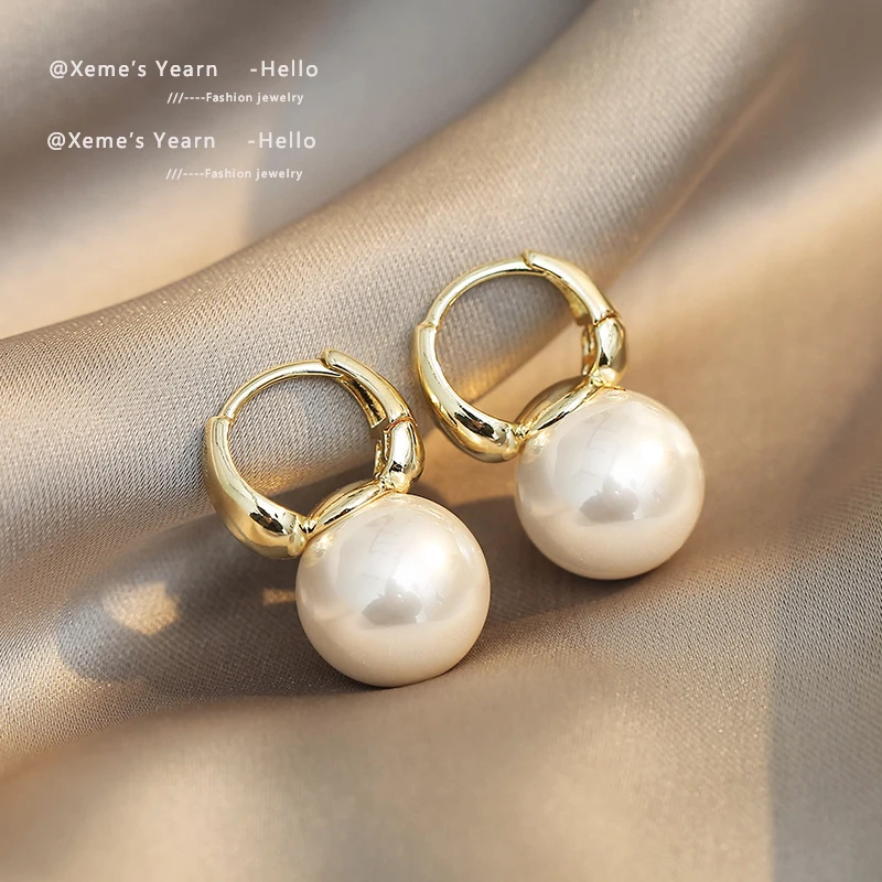 Ginasy Simulated Pearl Gold Plated Drop Earrings Set for Bridal or Fashion Hypoallergenic Jewelry Gift for Women Girls