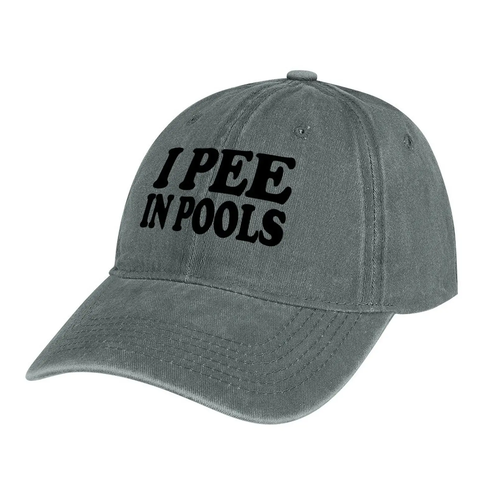 

I Pee in Pools Funny Summer Cowboy Hat Ball Cap Brand Man cap black Hat Man For The Sun Mens Women's