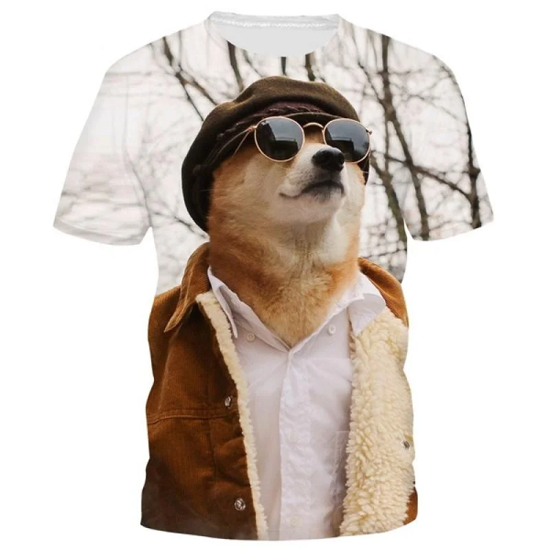 

3D Printed Shiba Inu Pet Dog T Shirts Men Women Summer Cute Animal Pattern T-shirt Casual Loose Oversized Tee Shirt Clothing