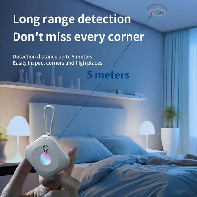 Camera Detector for Hidden Camera Portable Pinhole smart home Lens Detect Gadget Anti-Peeping Safety Protection Candid Detector 4