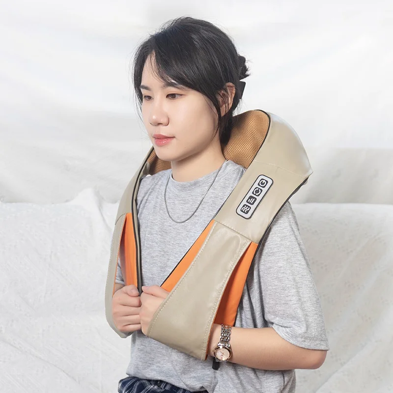 

2023 New Shoulder Neck Massager Kneading vibration Massage Shawl Multi-Function Heating Back Shoulder Massage Pillow